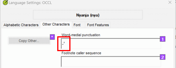 word medial punctuation 1
